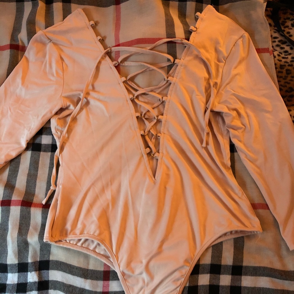Lace up body suit